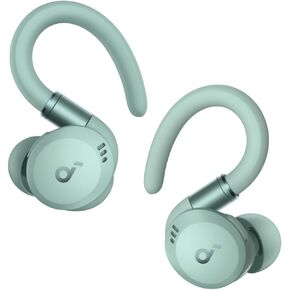 سماعات أذن Soundcore Sport X20 من Anker، سماعات أذن لاسلكية حقيقية للتمرين، خطافات أذن قابلة للتدوير وقابلة للتمديد، إلغاء الضوضاء، صوت جهير عميق، IP68 مقاوم للماء، مقاوم للعرق، مقاوم للغبار، تشغيل لمدة 48 ساعة، للصالة الرياضية (متجدد)