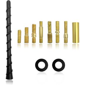 Car Spiral Antenna, 7 Inch Auto Toppers Flexible Retrofit Antenna with Screw, Waterproof PVC Antenna Replacement Universal for Most Vehicles, Exterior Car Accessories