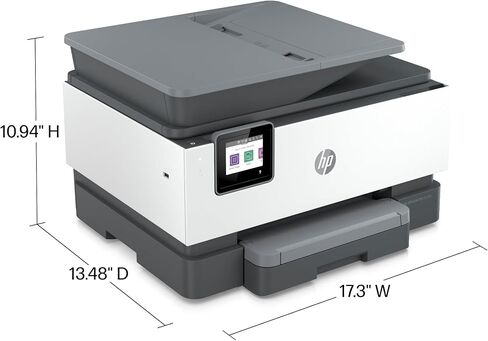 HP OfficeJet Pro 9018e Wireless All-in-One Color Inkjet Printer, Print, scan, copy, fax, ADF, Duplex printing best for office, 6 months of ink included (1G5L5A) (Renewed Premium) in Saudi Arabia