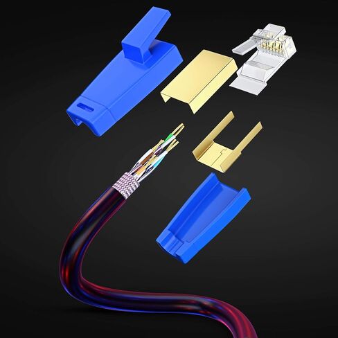 Maximm Cat8 Outdoor Ethernet Cable - 25FT - 40Gbps - 2000Mhz - High Speed Waterproof LAN Network Cable in Saudi Arabia