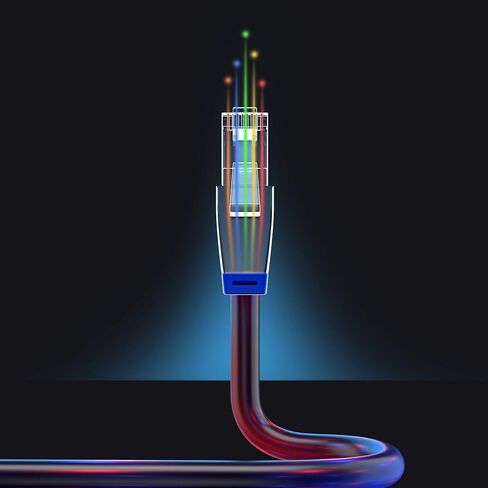 كابل إيثرنت خارجي Maximm Cat8 - 25FT - 40Gbps - 2000Mhz - كابل شبكة LAN مقاوم للماء عالي السرعة in Saudi Arabia