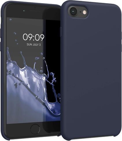 kwmobile Case Compatible with Apple iPhone SE (2022) / iPhone SE (2020) / iPhone 8 / iPhone 7 Case - TPU Silicone Phone Cover with Soft Finish - Violet in Saudi Arabia