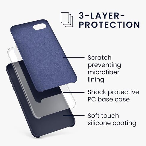 kwmobile Case Compatible with Apple iPhone SE (2022) / iPhone SE (2020) / iPhone 8 / iPhone 7 Case - TPU Silicone Phone Cover with Soft Finish - Violet in Saudi Arabia