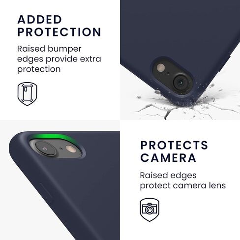 kwmobile Case Compatible with Apple iPhone SE (2022) / iPhone SE (2020) / iPhone 8 / iPhone 7 Case - TPU Silicone Phone Cover with Soft Finish - Violet in Saudi Arabia