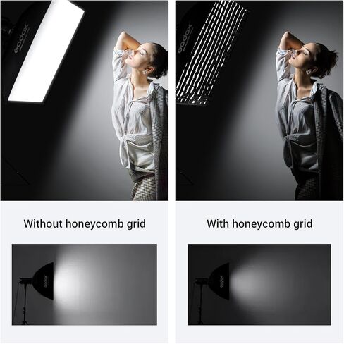 Godox 23.6''x35.4''/60x90cm Bowens Mount Softbox مع شبكة قرص العسل لإضاءة فيديو استوديو Godox LED - تأثير ضوء ناعم، زاوية قابلة للتعديل، مناسبة للتصوير الفوتوغرافي في الاستوديو in Saudi Arabia