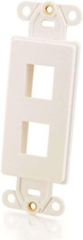 C2G 03721 Two Port Keystone Wall Plate, White in Saudi Arabia