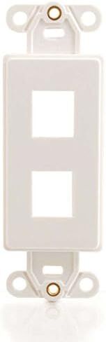 C2G 03721 Two Port Keystone Wall Plate, White in Saudi Arabia