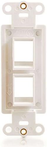 C2G 03721 Two Port Keystone Wall Plate, White in Saudi Arabia