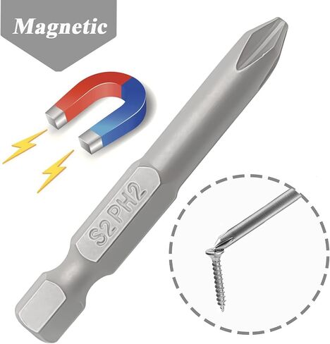 10Pcs 1/4 Inch Hex Shank PH00 Magnetic Phillips Screwdriver Bit Set Quick Release Cross Head Magnetic Screwdriver Bits(Cutter Head Diameter:1.6mm) in Saudi Arabia
