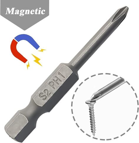 10Pcs 1/4 Inch Hex Shank PH00 Magnetic Phillips Screwdriver Bit Set Quick Release Cross Head Magnetic Screwdriver Bits(Cutter Head Diameter:1.6mm) in Kuwait
