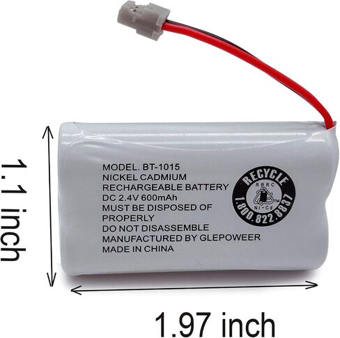بطارية هاتف لاسلكية BT1015 BT1007 متوافقة مع Uniden DCX150 DECT1500 D1484 BT-1007 BT-1015 BT-904 BBTY0460001 BBTY0510001 هواتف (عبوتان) in Kuwait