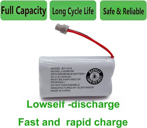 بطارية هاتف لاسلكية BT1015 BT1007 متوافقة مع Uniden DCX150 DECT1500 D1484 BT-1007 BT-1015 BT-904 BBTY0460001 BBTY0510001 هواتف (عبوتان) in Kuwait