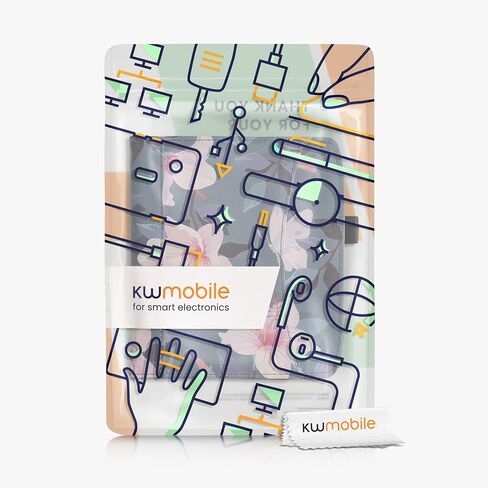 kwmobile Case Compatible with Pocketbook Era/Era Color - PU Leather Cover with Magnetic Closure, Strap, Front Pocket - Cats Orange/Black/White in Saudi Arabia