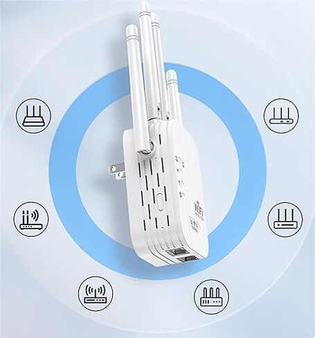 معزز إشارة موسع WiFi معزز لاسلكي - مكرر إنترنت طويل المدى، معزز الإنترنت، مكرر، معزز الإشارة اللاسلكية المنزلية مما يجعله مناسبًا جدًا لاستخدام المكتب المنزلي. in Kuwait