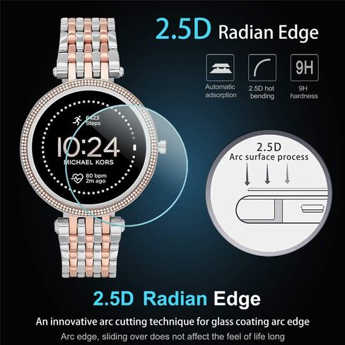 Suoman 3-Pack لـ Michael Kors Women's Gen 5E 42mm واقي شاشة، 2.5D 9H صلابة الزجاج المقسى واقي الشاشة لـ Michael Kors Gen 5E 42mm Smartwatch in Saudi Arabia