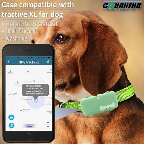 Silicone Holder Compatible for Tractive XL GPS Dog Tracker (Black,1 Pack) in Kuwait