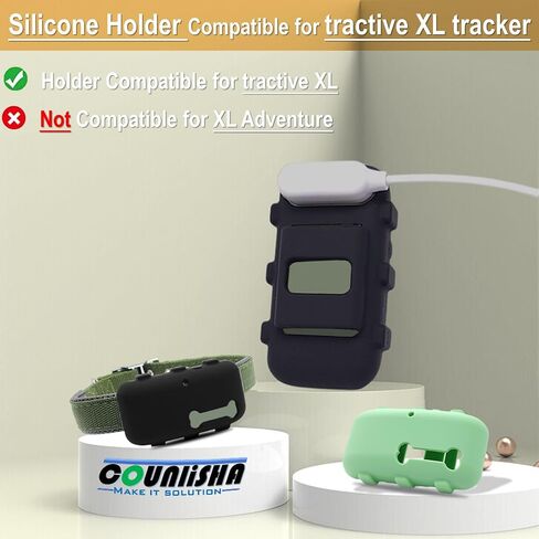 Silicone Holder Compatible for Tractive XL GPS Dog Tracker (Black,1 Pack) in Kuwait
