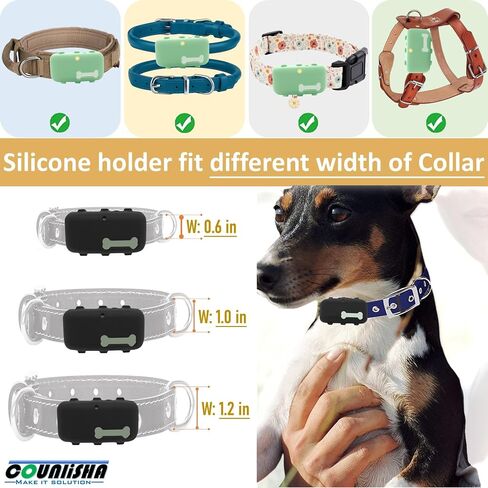 Silicone Holder Compatible for Tractive XL GPS Dog Tracker (Black,1 Pack) in Kuwait