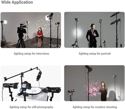 Godox S30 LED كشاف فيديو مع Barndoor، 30W 5600K 40000Lux@0.5m Daylight Studio LED Spot Light، CRI 96+ سطوع 10~100% Studio LED ساطع in Saudi Arabia