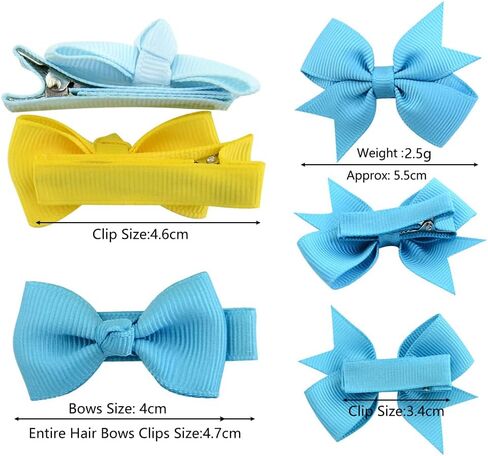 80PCS Baby Girls Fully Lined Hair Bows Clips Mini 2'' Solid Color Grosgrain Ribbon Hair Barrettes Accessories with 20 Colors Hair Pins for Infants Toddlers Kids in Saudi Arabia