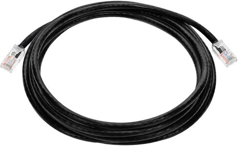كابل تصحيح مستوى المكون Monoprice Cat6A - 25 قدم - أسود | UTP، 24AWG، 500 ميجا هرتز، نحاس خالص، Snagless RJ45، كابل إيثرنت - سلسلة Micro SlimRun in Kuwait