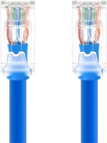 كابل تصحيح مستوى المكون Monoprice Cat6A - 25 قدم - أسود | UTP، 24AWG، 500 ميجا هرتز، نحاس خالص، Snagless RJ45، كابل إيثرنت - سلسلة Micro SlimRun in Kuwait