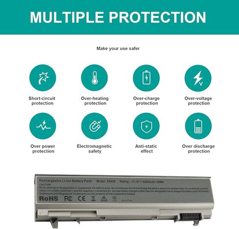 بطارية كمبيوتر محمول ASUNCELL 5200 مللي أمبير في الساعة لجهاز 4GVMP E6400 E6410 E6500 E6510 Precision M4500 M4400 M2400 Notebook يناسب P/N PT434 W1193 KY265 FU268 312-0748 312-0749 312-0917 312-0754 312-74 14 in Kuwait