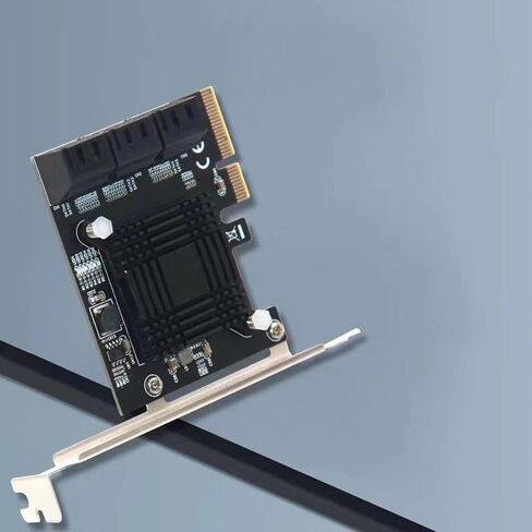 بطاقة PCIe SATA مع 6 منافذ، 6 كابلات SATA، دعامة منخفضة المستوى، بطاقة PCIe 1X SATA 3.0 بسرعة 6 جيجابت في الثانية، تدعم 6 أجهزة SATA 3.0 (شريحة ASM1166) in Saudi Arabia