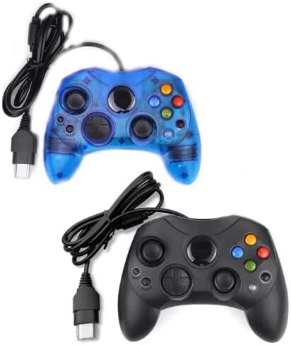 وحدة تحكم Xbox Classic S-Type Wired Gamepad لوحدة تحكم Xbox S Type (أسود وClearBlue) in Saudi Arabia