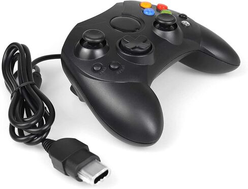 وحدة تحكم Xbox Classic S-Type Wired Gamepad لوحدة تحكم Xbox S Type (أسود وClearBlue) in Saudi Arabia