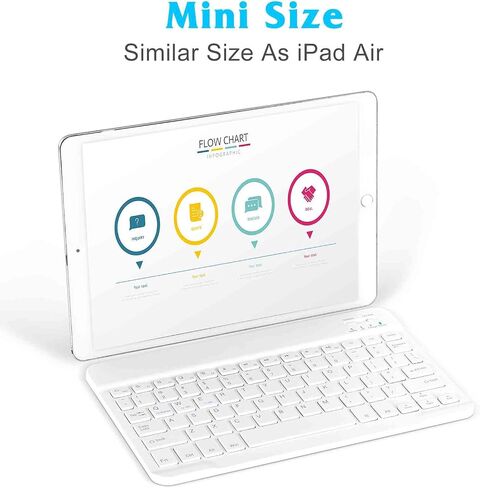 Rechargeable Bluetooth Keyboard and Mouse Combo Ultra Slim for Fire HD 10 Tablet and All Bluetooth Enabled Android/PC-Baby Pink Keyboard with Baby Pink RGB LED Mouse in Saudi Arabia