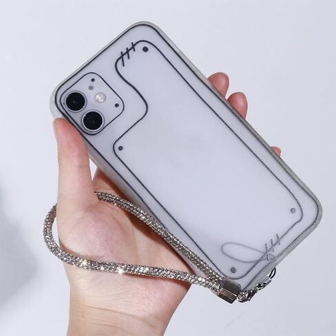 2 Pcs Rhinestone Phone Lanyard Anti-lost Short Hand Wrist Chain 11.8inch Full Diamond Phone Pendant Keychain for Camera, Phone in Saudi Arabia