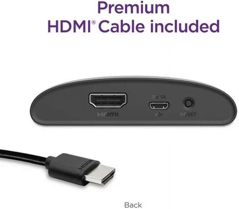 روكو اكسبريس 4K+ | جهاز بث HD/4K/HDR مع جهاز تحكم صوتي، وأدوات تحكم في التلفزيون، وشبكة Wi-Fi سريعة، وكابل HDMI ممتاز، وإعداد سهل in Kuwait