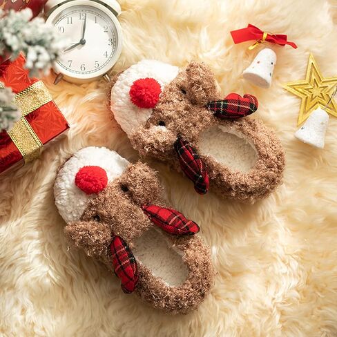 Reindeer Slippers Funny Christmas Slippers for Women in Saudi Arabia