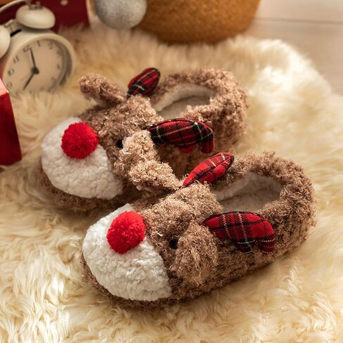 Reindeer Slippers Funny Christmas Slippers for Women in Saudi Arabia