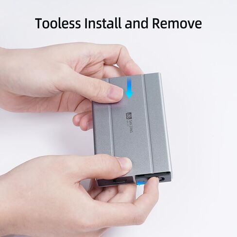 حاوية SANZNAG NVMe M.2 SSD مع ناقل حركة بسرعة 10 جيجابت في الثانية، حاوية USB3.2 Dual NVME SSD، محول NVME إلى USB لـ 2230 2242 2260 2280 M.2 PCIe NVMe M-Key & M+B Key SSD (بدون أدوات، 2 بوصة -1 كابل) in Kuwait