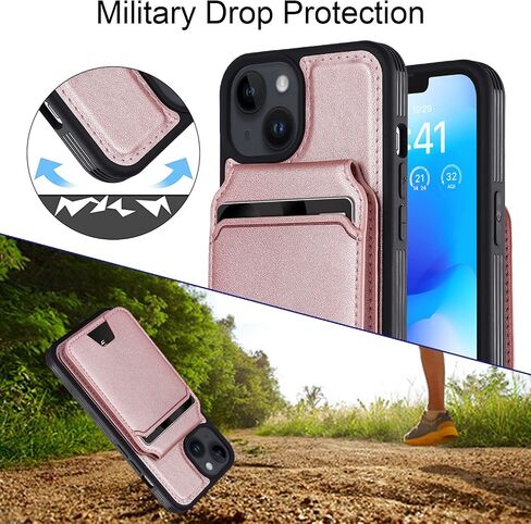 iCoverCase Wallet Case for iPhone 12/12 Pro Compatible with MagSafe, Magnetic Detachable Card Slots Holder PU Leather Kickstand Wireless Charging Case 6.1 Inch (White Leopard) in Saudi Arabia