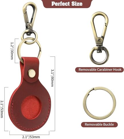 سلسلة مفاتيح حامل بطاقات هوائية جلدية من جاك آند كريس، حامل بطاقات هوائية مع حافظة واقية لحلقة مفاتيح، سلسلة مفاتيح جلدية للرجال، JC304 in Kuwait