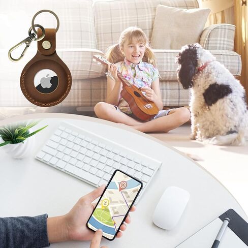 سلسلة مفاتيح حامل بطاقات هوائية جلدية من جاك آند كريس، حامل بطاقات هوائية مع حافظة واقية لحلقة مفاتيح، سلسلة مفاتيح جلدية للرجال، JC304 in Kuwait