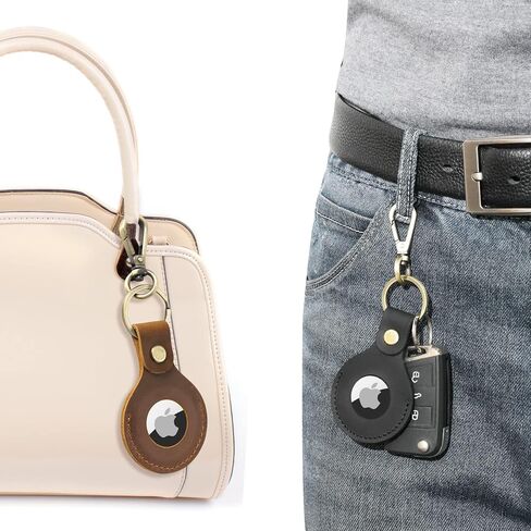 سلسلة مفاتيح حامل بطاقات هوائية جلدية من جاك آند كريس، حامل بطاقات هوائية مع حافظة واقية لحلقة مفاتيح، سلسلة مفاتيح جلدية للرجال، JC304 in Kuwait