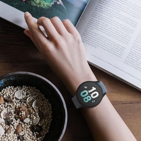 حافظة kwmobile متوافقة مع حافظة Samsung Galaxy Watch 5 (40 ملم) - 2X غطاء تتبع اللياقة البدنية من السيليكون TPU - أسود/ذهبي وردي in Saudi Arabia