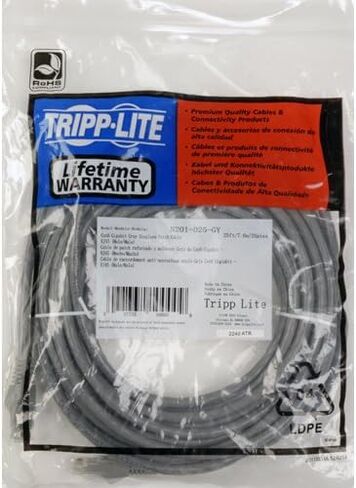 كابل تريب لايت كات 6 جيجابت مصبوب (RJ45 M/M) - رمادي، 6 قدم (N201-006-GY) in Saudi Arabia