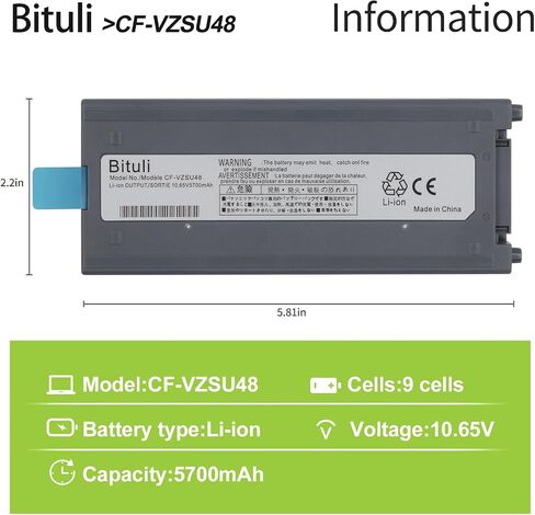 CF-VZSU48 استبدال بطارية الكمبيوتر المحمول لباناسونيك Toughbook CF-19 CF19 MK1 MK2 MK3 MK4 MK5 MK6 MK7 MK8 سلسلة CF-VZSU48U CF-VZSU28 CF-VZSU48R CF-VZSU50 CF-VZSU58U 10.65V 58Wh in Saudi Arabia