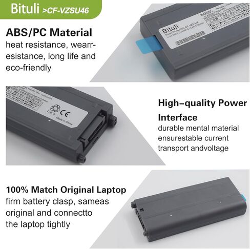 CF-VZSU48 استبدال بطارية الكمبيوتر المحمول لباناسونيك Toughbook CF-19 CF19 MK1 MK2 MK3 MK4 MK5 MK6 MK7 MK8 سلسلة CF-VZSU48U CF-VZSU28 CF-VZSU48R CF-VZSU50 CF-VZSU58U 10.65V 58Wh in Kuwait