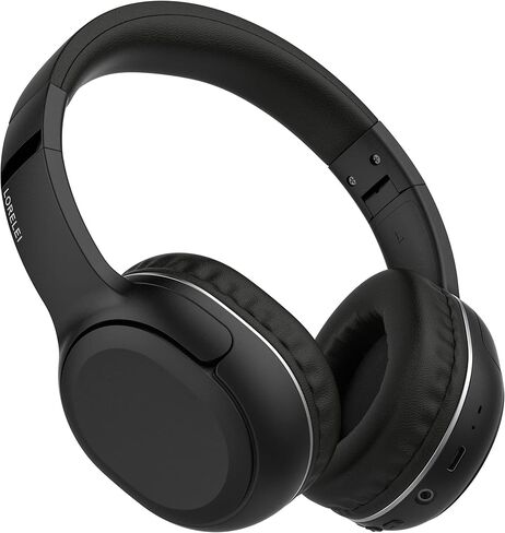 LORELEI B-C5 Wireless Headphones Bluetooth On-Ear Headset Bulit in microphone, 30H Playtime,BT 5.3 Lightweght Foldable Headphones for Tablet/Ipad/Travel/Kids/Teens/Adult (Space Black) in Saudi Arabia