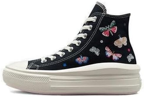 حذاء Chuck Taylor All Star Move للسيدات من Converse بأجنحة الفراشة أسود/بلشون أبيض (أسود/بلشون أبيض/عقد وردي، نظام مقاسات الأحذية الأمريكية، للبالغين، للنساء، رقمي، متوسط، 6.5) in Saudi Arabia