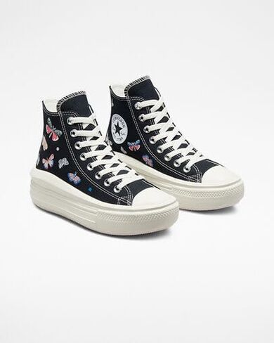 حذاء Chuck Taylor All Star Move للسيدات من Converse بأجنحة الفراشة أسود/بلشون أبيض (أسود/بلشون أبيض/عقد وردي، نظام مقاسات الأحذية الأمريكية، للبالغين، للنساء، رقمي، متوسط، 6.5) in Saudi Arabia