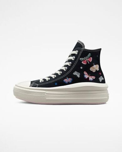 حذاء Chuck Taylor All Star Move للسيدات من Converse بأجنحة الفراشة أسود/بلشون أبيض (أسود/بلشون أبيض/عقد وردي، نظام مقاسات الأحذية الأمريكية، للبالغين، للنساء، رقمي، متوسط، 6.5) in Saudi Arabia