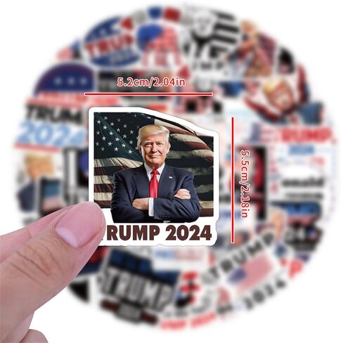 Donald Trump Stickers 60PCS Trump 2024 Stickers for Laptop Water Bottles Phone Case, Vinyl Waterproof Funny Stickers for Adults Teens USA Flag Stickers Trump Decal in Saudi Arabia