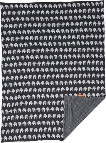 Dear Baby Gear Elephant Baby Blanket - Double Layer Baby Blanket - Toddler Blankets - for Boys & Girls - Gray Elephants in Gray, Dot Gray - 40" x 30" in Saudi Arabia